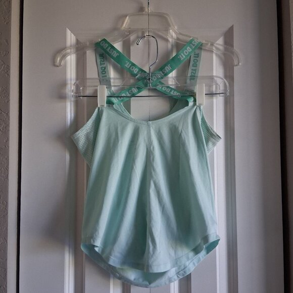 NIKE Dri-Fit Light Teal Blue Racer Back Athletic Top Women's Size XS - Picture 4 of 15